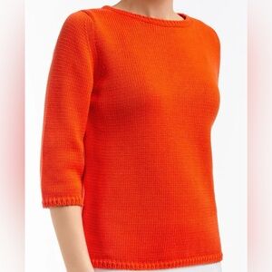 LEGGIARDO Crewneck Mandarino Orange Pullover Sweater